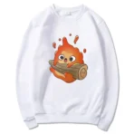 sudadera de calcifer blanco